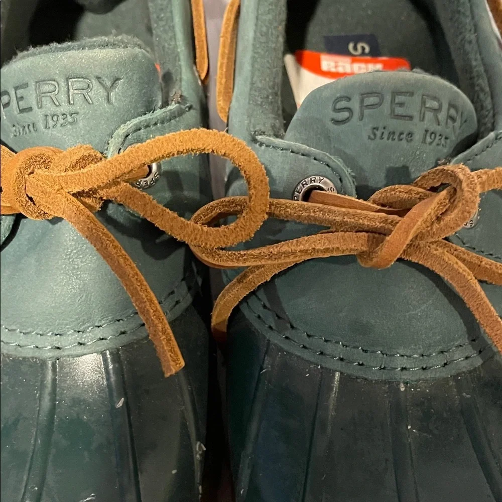 Sperry Women's Dark Green Rain Boots NWT Sz 6